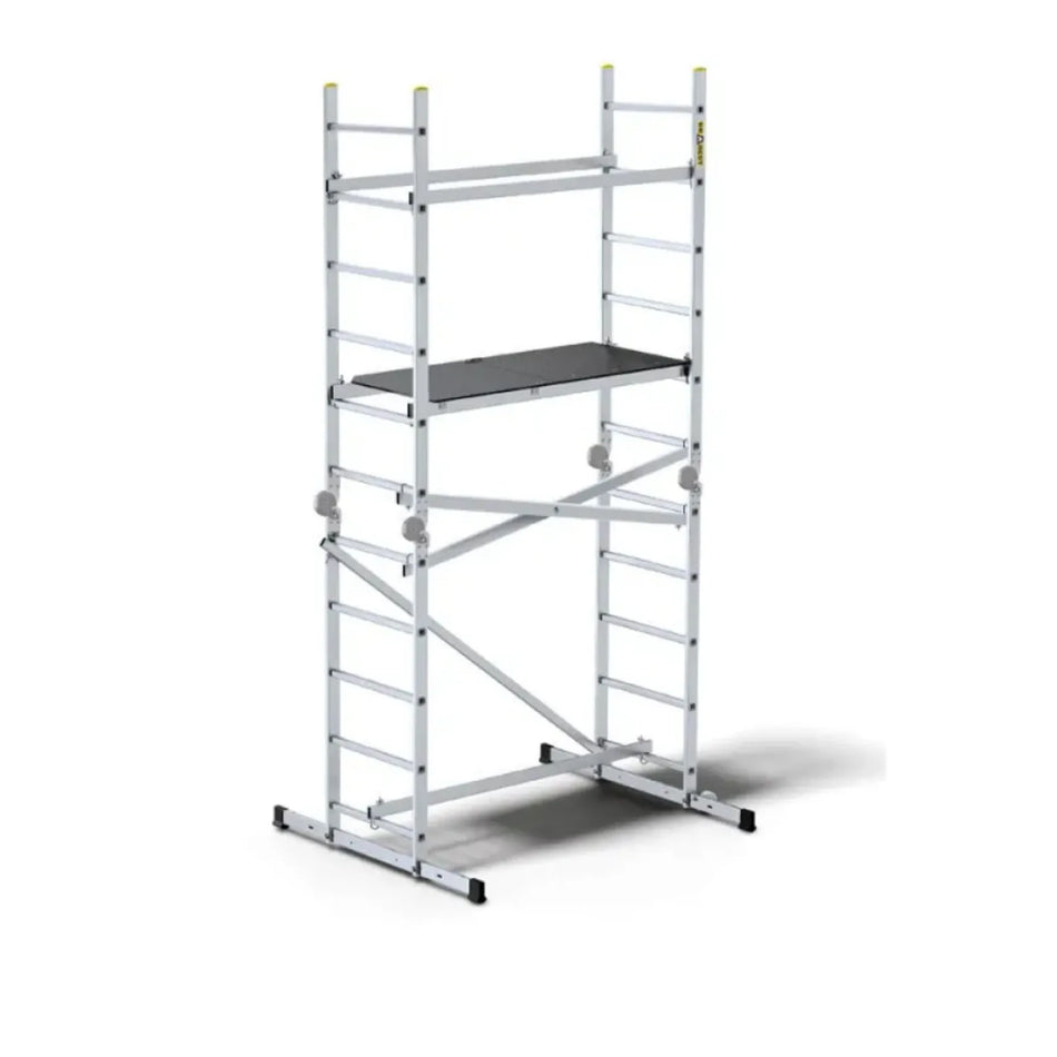 AWTools Aluminium rolsteiger met scharnier IKAR 1,96 m 150 kg
