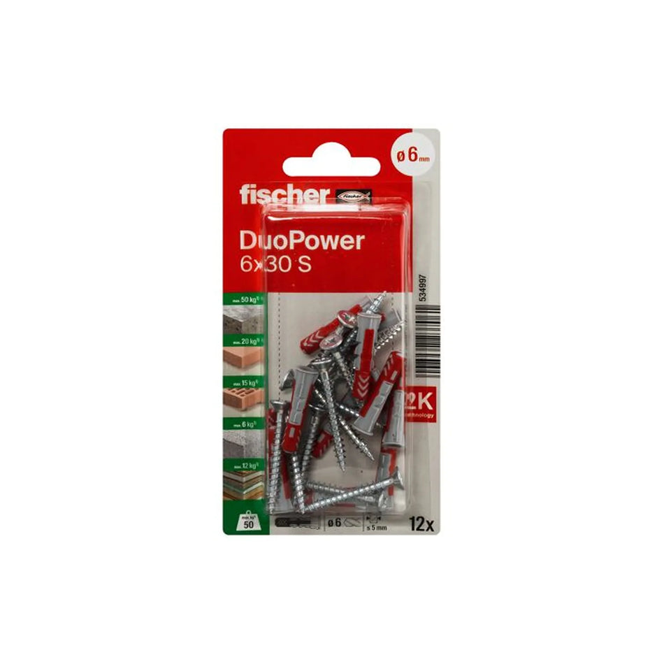 Fischer DuoPower 6x30 met schroef