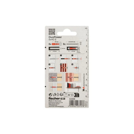 Fischer DuoPower 8x40 met schroef