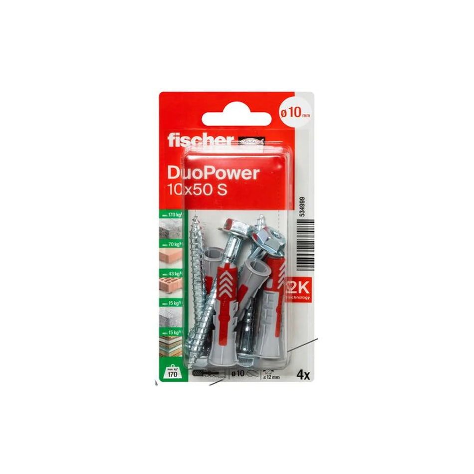 Fischer DuoPower 10x50 met zeskantschroef