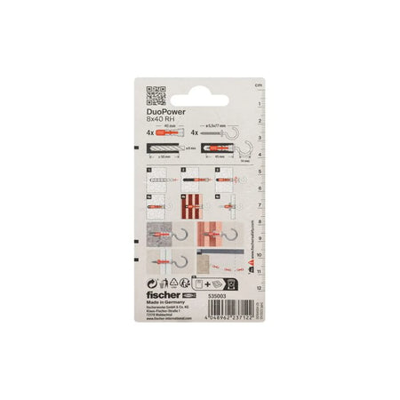 Fischer DuoPower 8x40 met ronde haak