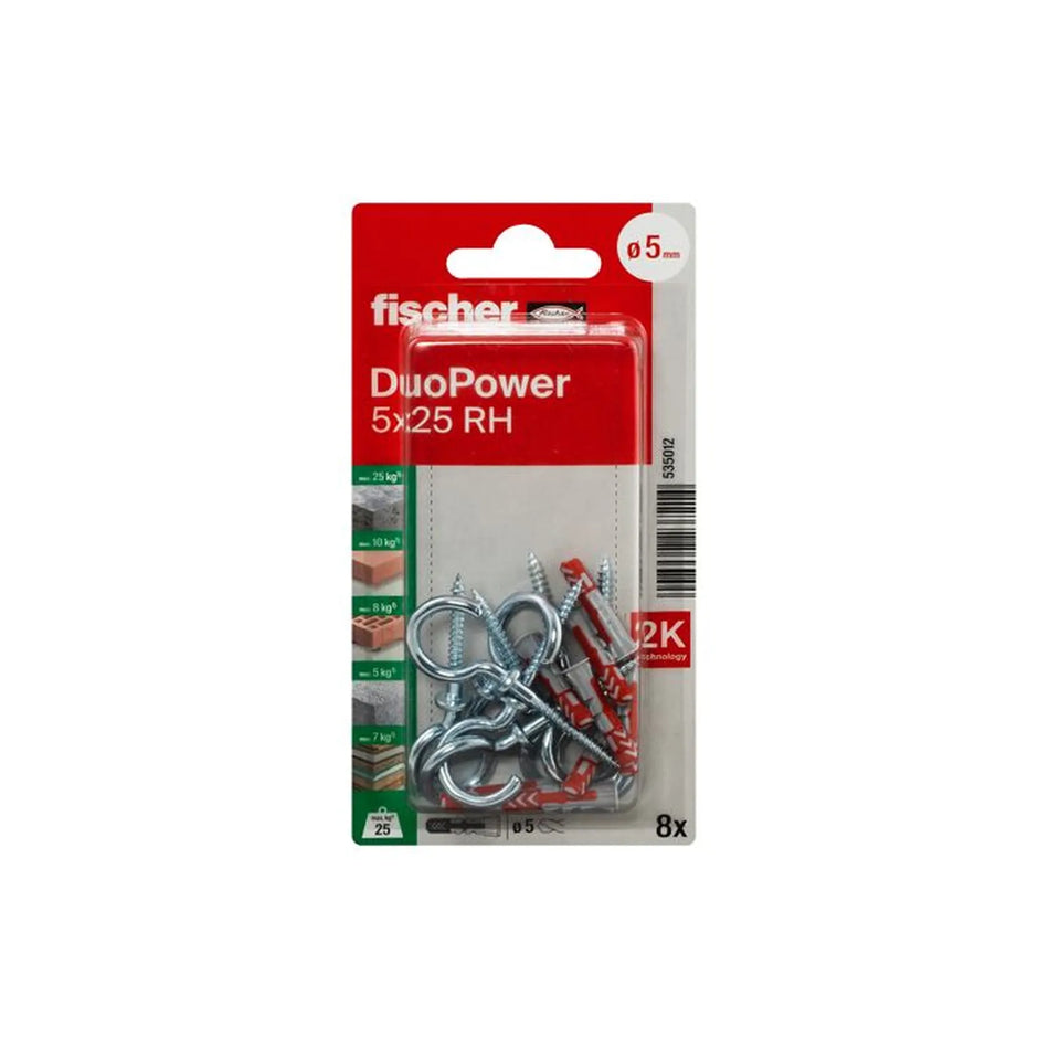 Fischer DuoPower 5x25 met ronde haak
