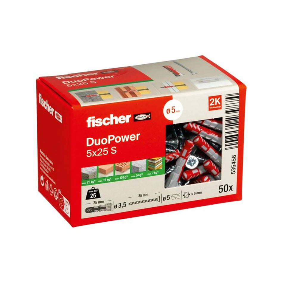 Fischer DuoPower 5x25 S met schroef