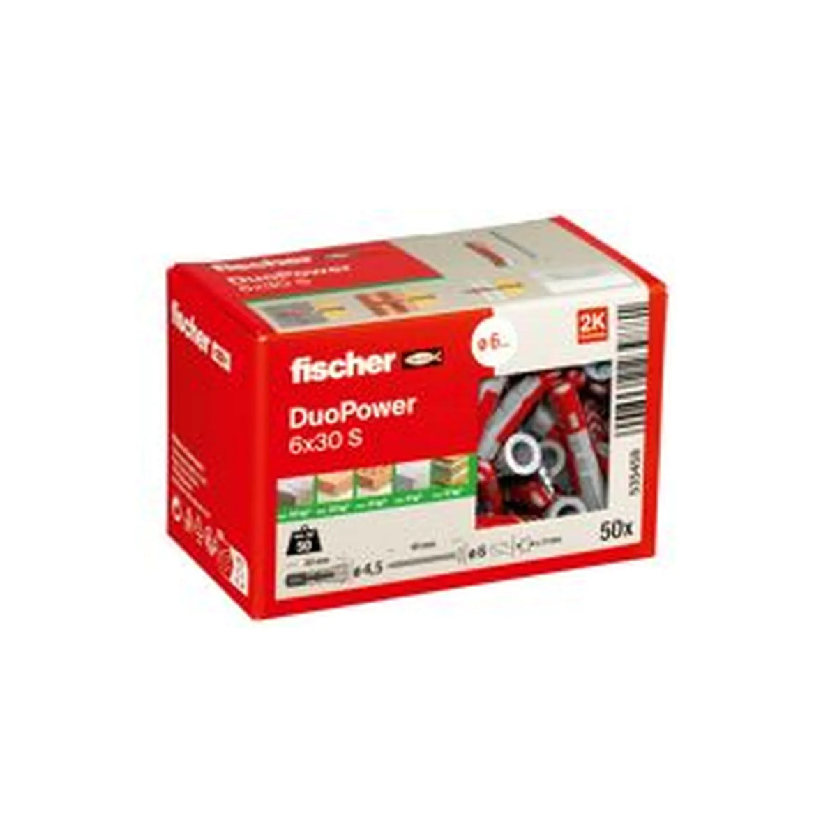 Fischer DuoPower 6x30 S met schroef