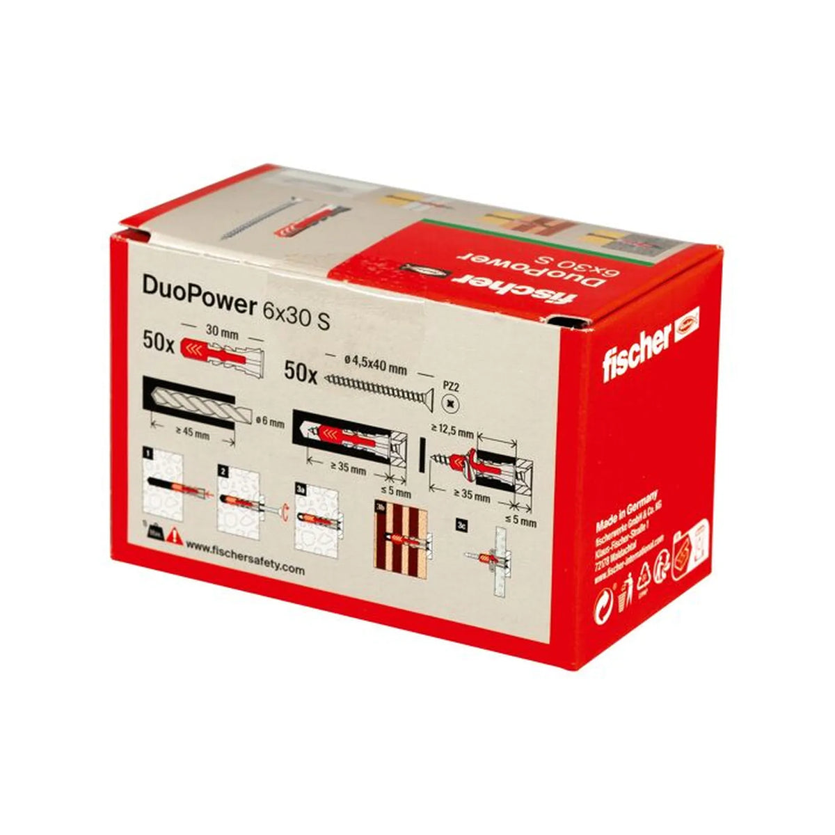 Fischer DuoPower 6x30 S met schroef