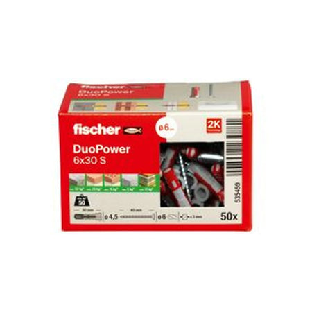 Fischer DuoPower 6x30 S met schroef