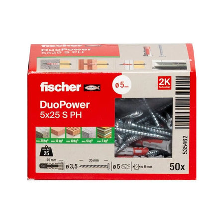 Fischer DuoPower 5x25 met bolkopschroef