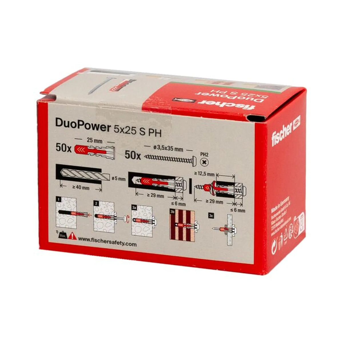 Fischer DuoPower 5x25 met bolkopschroef