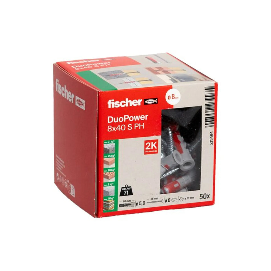 Fischer DuoPower 8x40 met bolkopschroef
