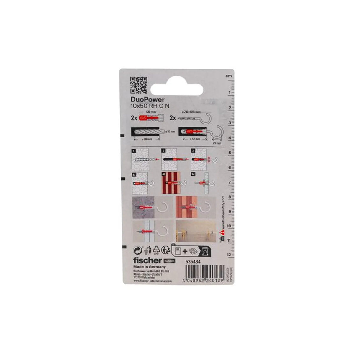 Fischer DuoPower 10x50 met nylon grote haak