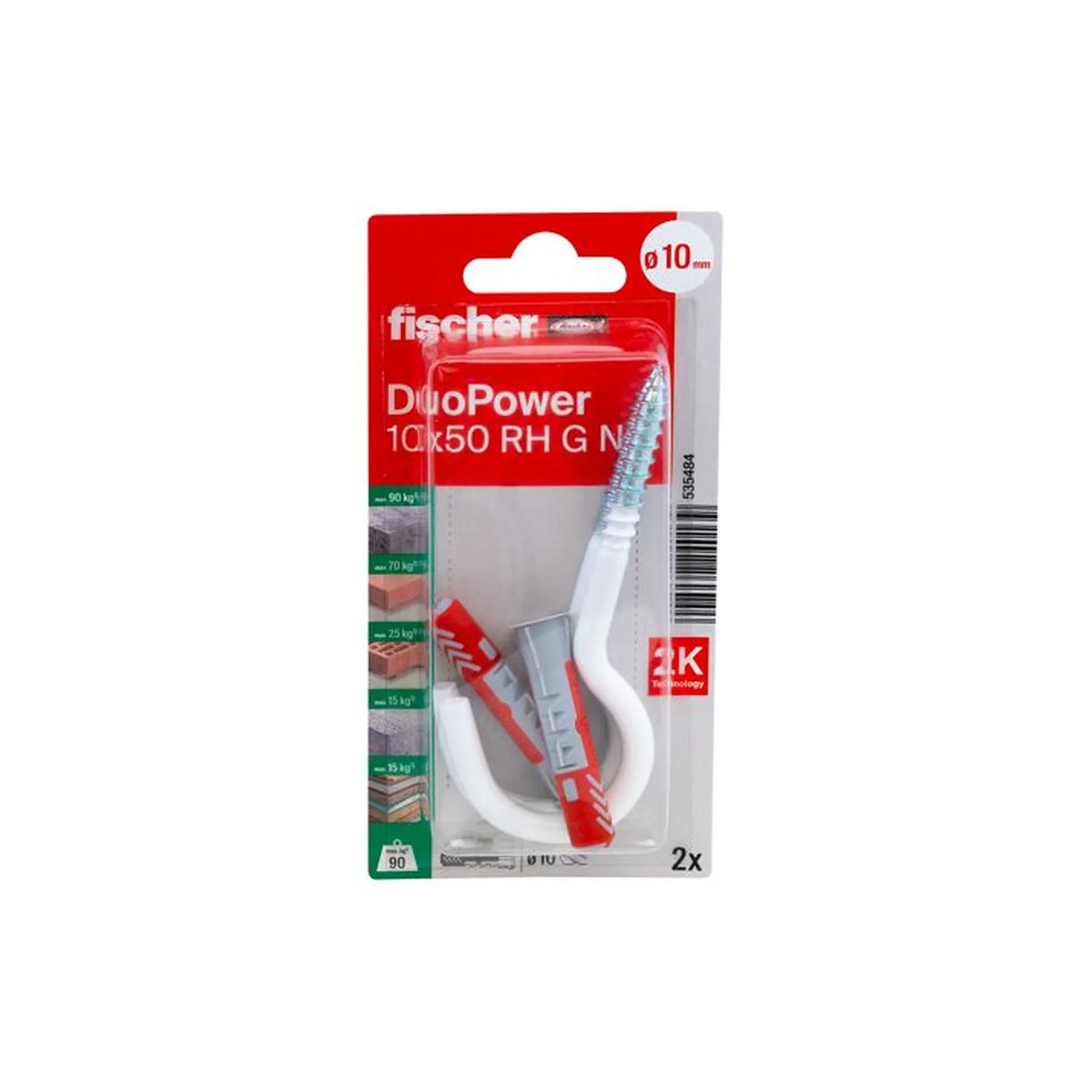 Fischer DuoPower 10x50 met nylon grote haak