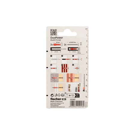 Fischer DuoPower 8x40 met rvs A2 schroef