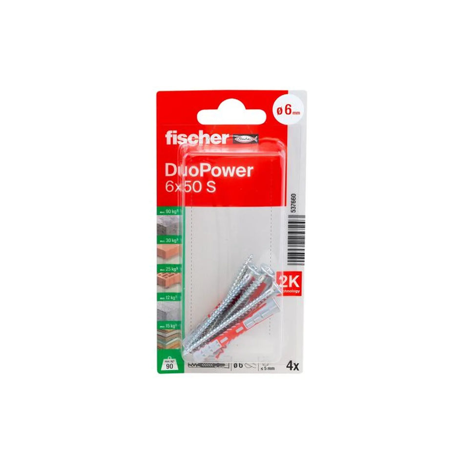 Fischer DuoPower 6x50 met schroef