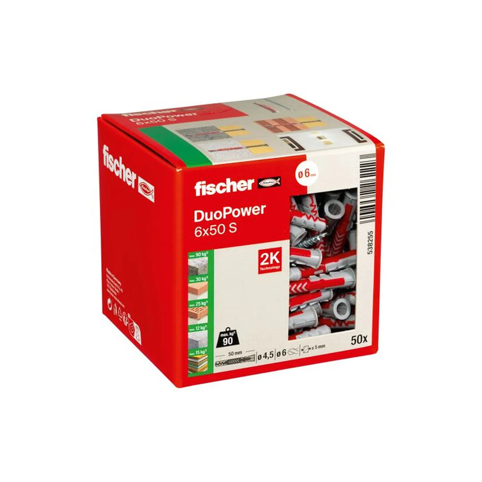 Fischer DuoPower 6x50 S met schroef