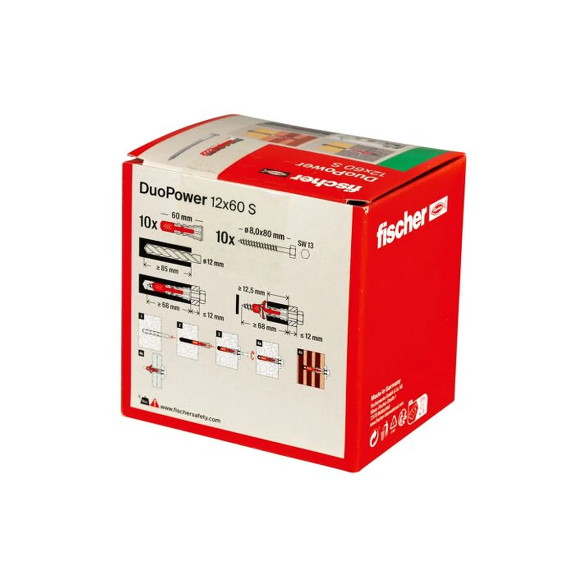 Fischer DuoPower 12x60 SS met zeskantschroef