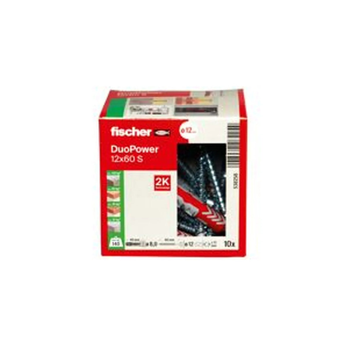 Fischer DuoPower 12x60 SS met zeskantschroef
