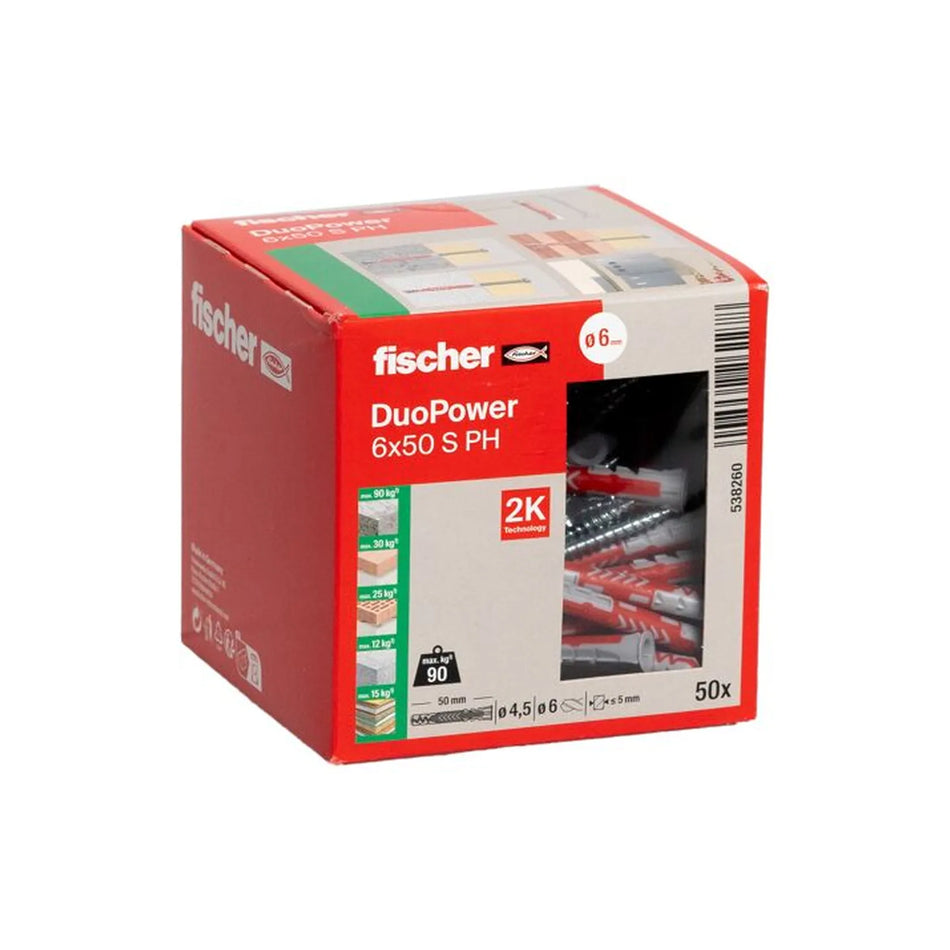 Fischer DuoPower 6x50 met bolkopschroef