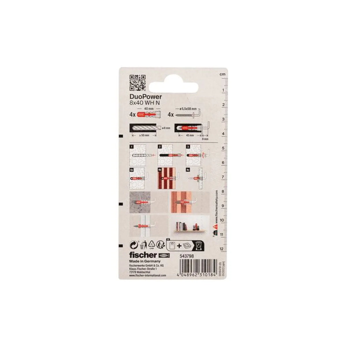 Fischer DuoPower 8x40 met nylon winkelhaak