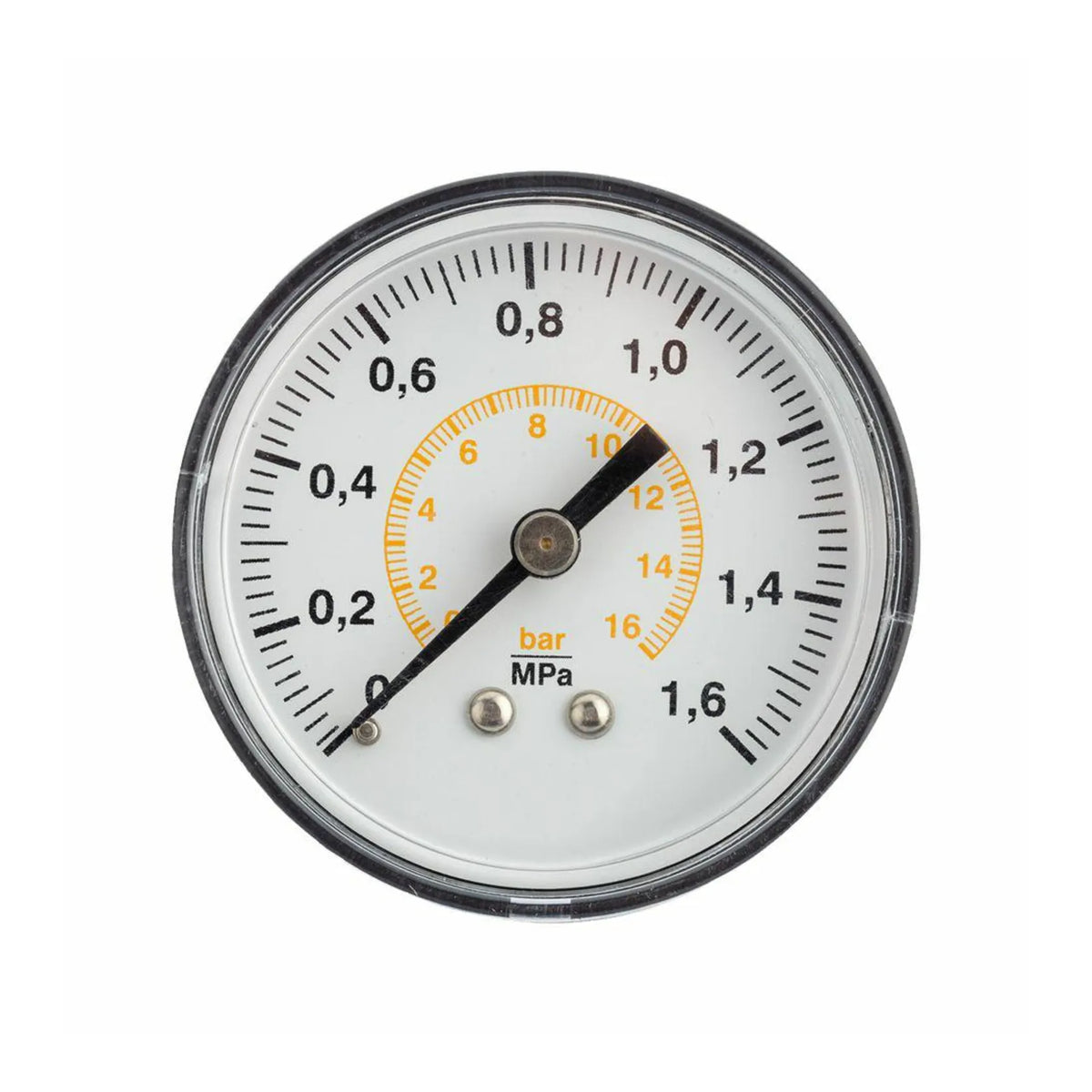 Manometer met achteraansluiting 1/4 inch 0-16 bar