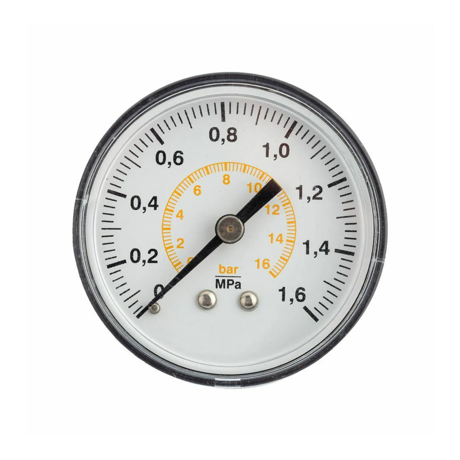 Manometer met achteraansluiting 1/4 inch 0-16 bar