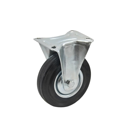 AWTools Vast wiel met zwarte rubber 200 mm