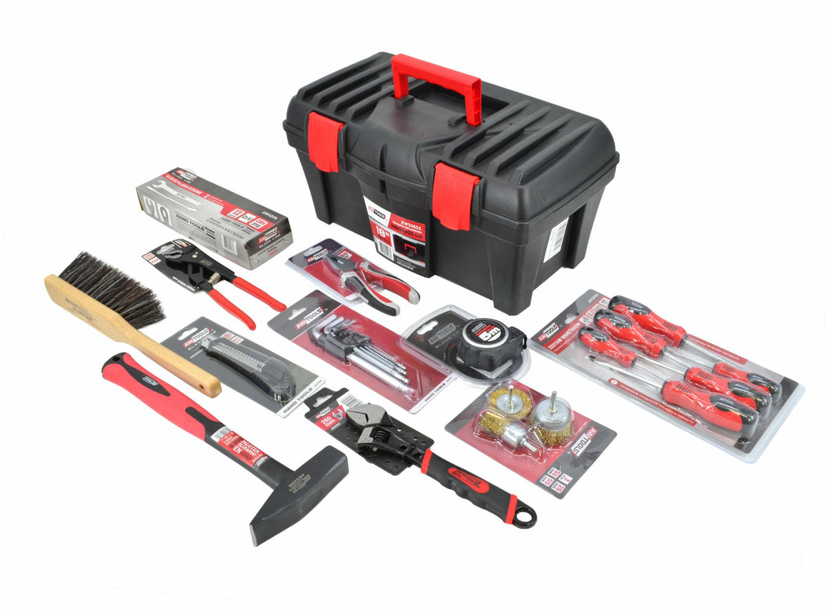 AWTools Gereedschapset voor de middelgrote klusser 46x26x23cm