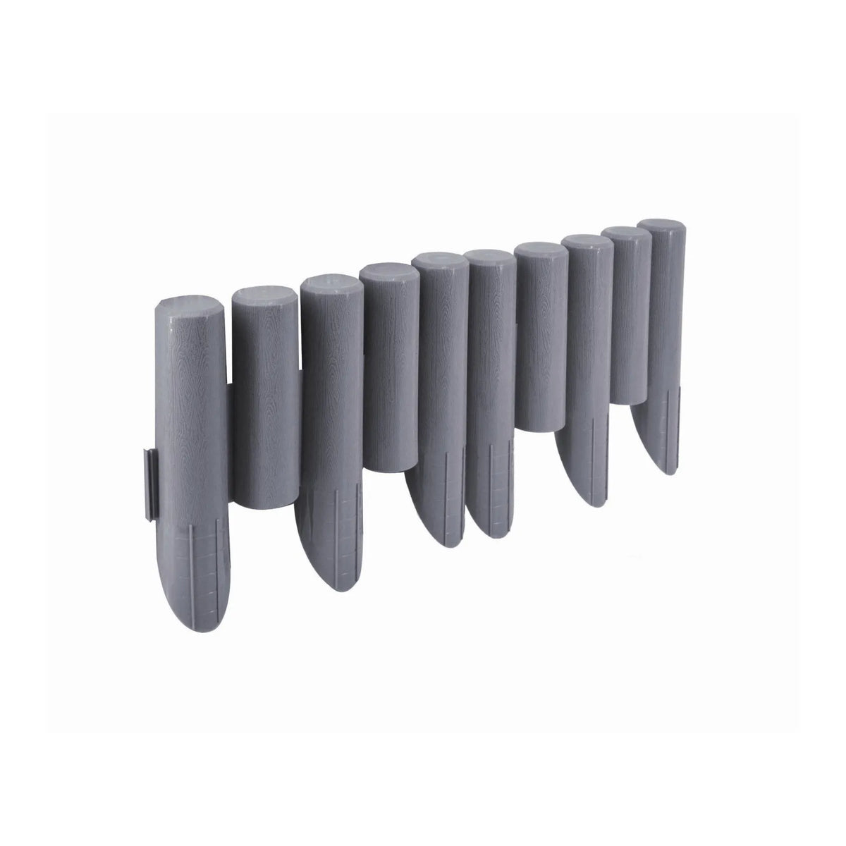 AWTools Tuinpalisade grafiet voor borderafscheiding 2,3m 8-delig