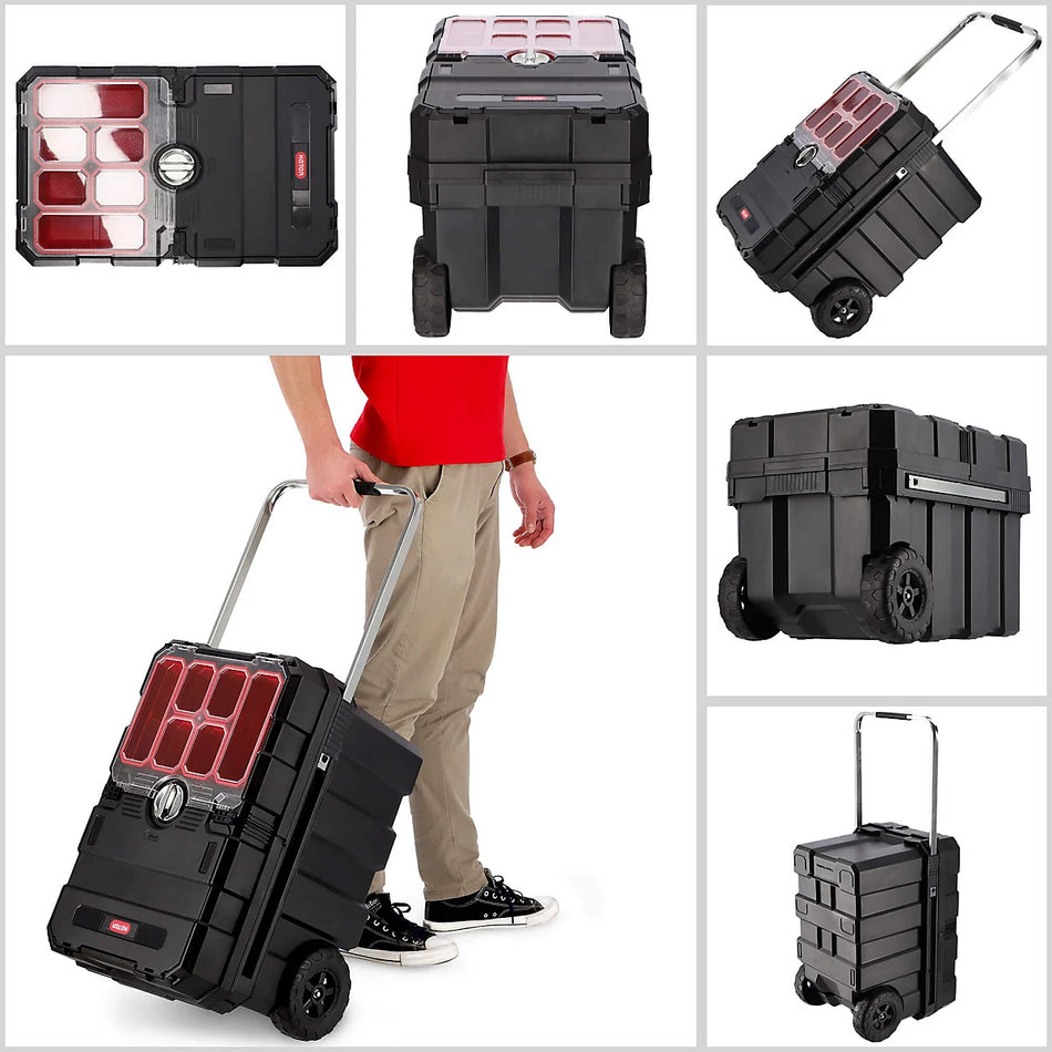KETER gereedschapskoffer op wielen Masterloader Black / red