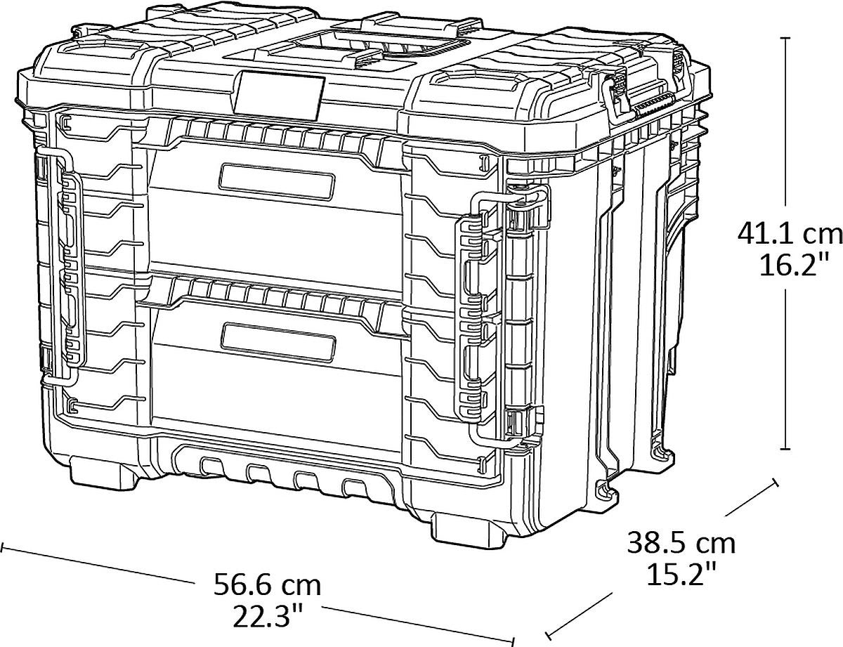 KETER gereedschapskoffer 2-Lades XL ROC PRO Gear 2.0