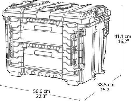 KETER gereedschapskoffer 2-Lades XL ROC PRO Gear 2.0