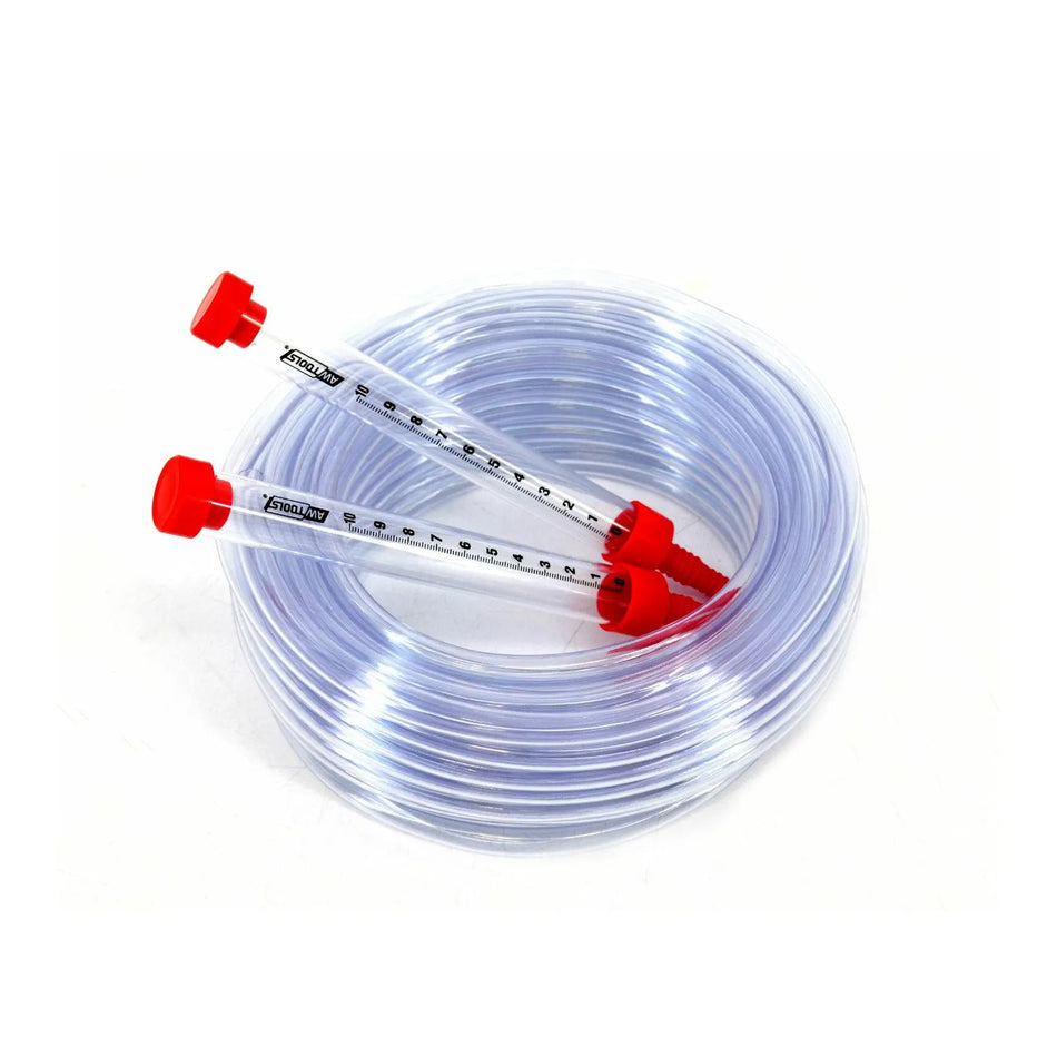 AWTools waterpas met slang voor nauwkeurig nivelleren 15m