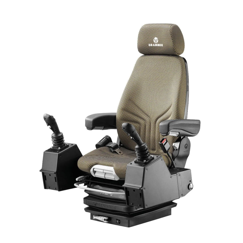 Airpress Bouwmachinestoel Actimo M stof geel/zwart met stuurbakken 1294548