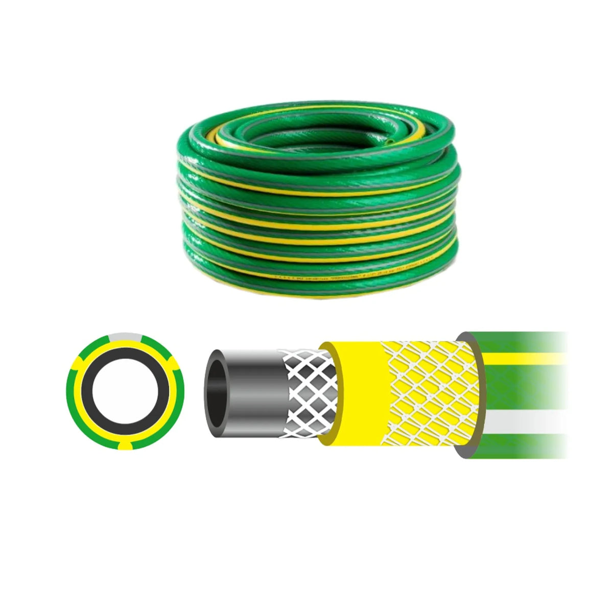 AWTools Tuinslang Premium+ 6-laags 1/2" 25 m BPA-vrij