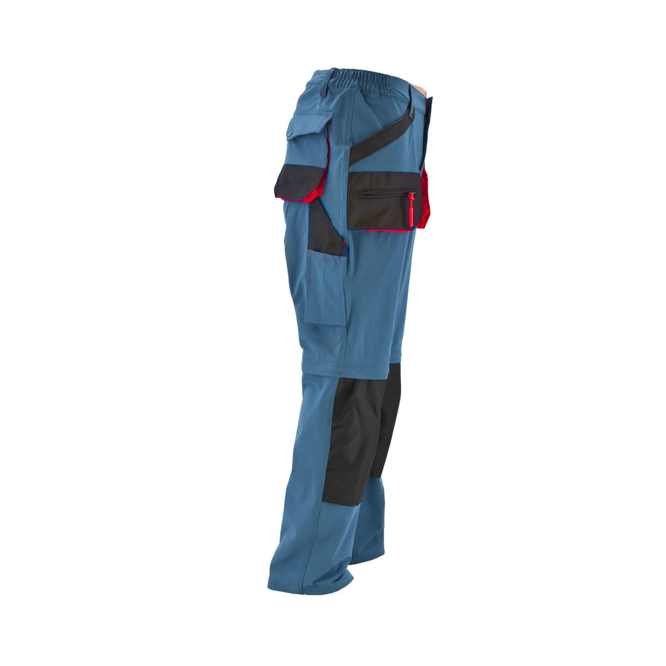 AWTools Werkbroek T2 petrol met afritsbare pijpen XL nylon 235g/m2